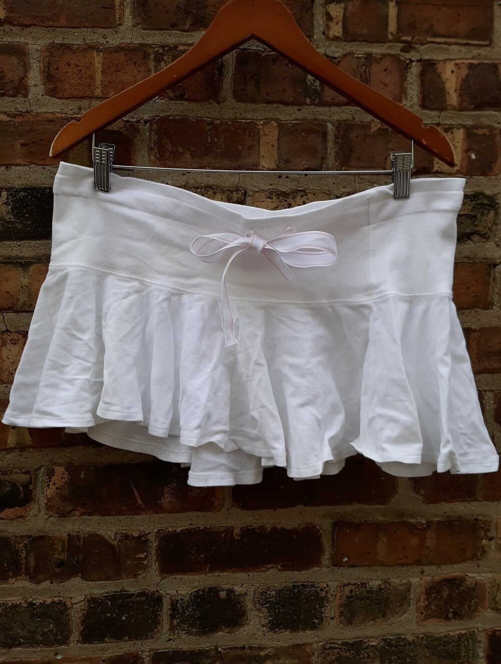Abercrombie & Fitch White Pleated Mini Skirt Size M Y2K Tennis Cotton Vintage